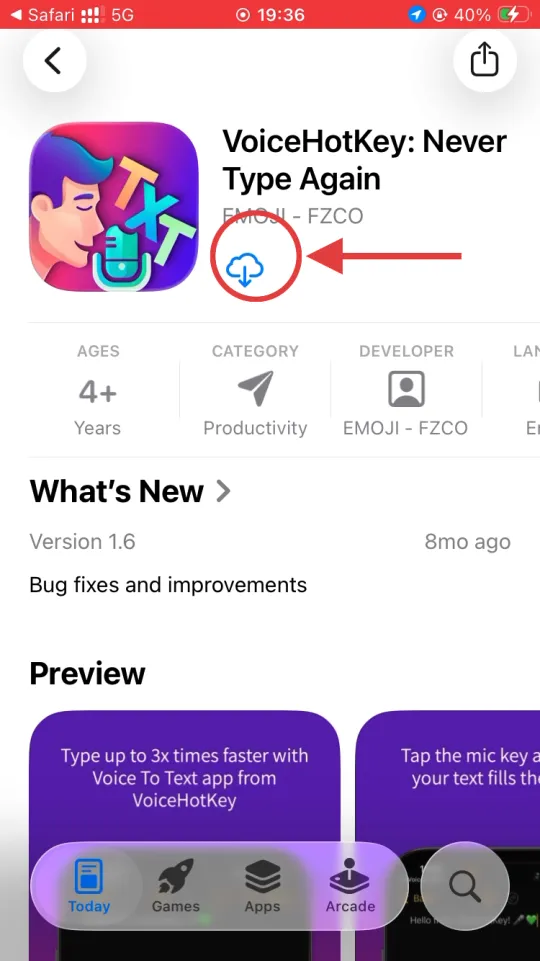 iOS App Store&rsquo;da VoiceHotKey